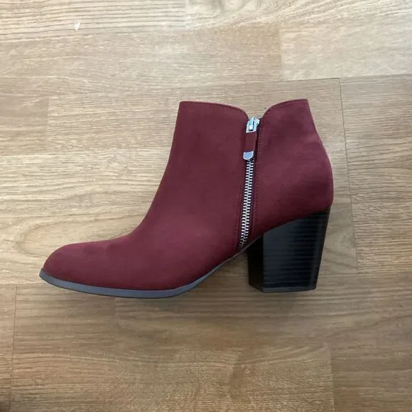 Style & Co Masrinaa Block-Heel Ankle Bootie Scarlet Micro Size 9.5M NIB - Picture 8 of 12